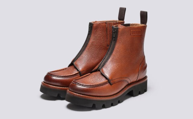 grenson Simone | Womens Boots in Tan Country Grain Leather