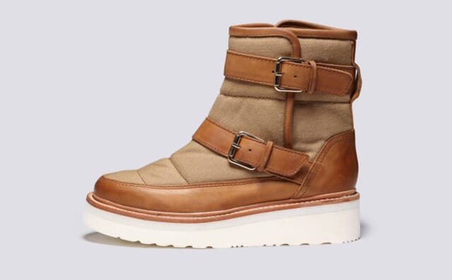 Grenson Skyler | Womens Boots In Ginger Canvas And Nubuck
