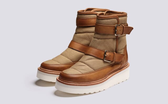 grenson Skyler | Womens Boots in Ginger Canvas and Nubuck
