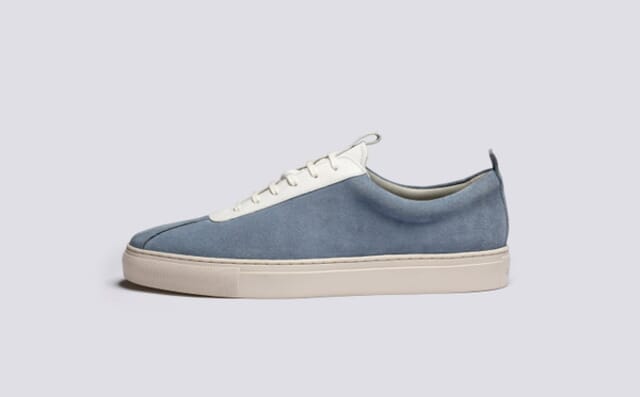 Grenson Sneaker 1 | Mens Sneakers In Light Blue Suede