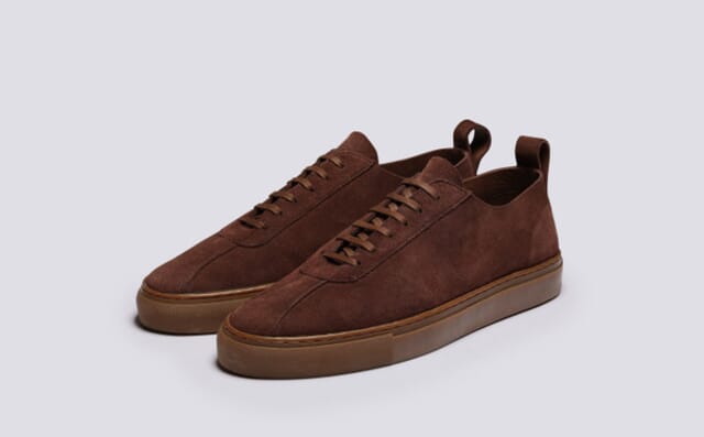 grenson Sneaker 1 U | Mens Sneakers in Brown Coffee Suede