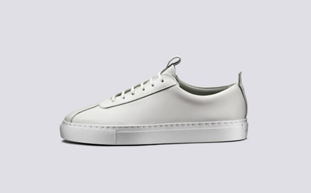 Grenson Sneaker 1 | Womens Oxford Sneaker In White Calf Leather With A White Rubber Sole Shoes