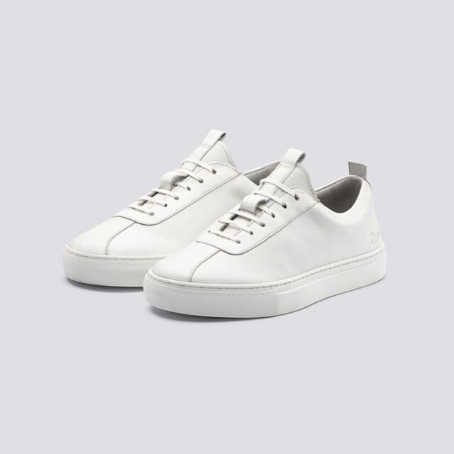 Grenson Sneaker 1 | Womens Oxford Sneaker In White Calf Leather With A White Rubber Sole Shoes