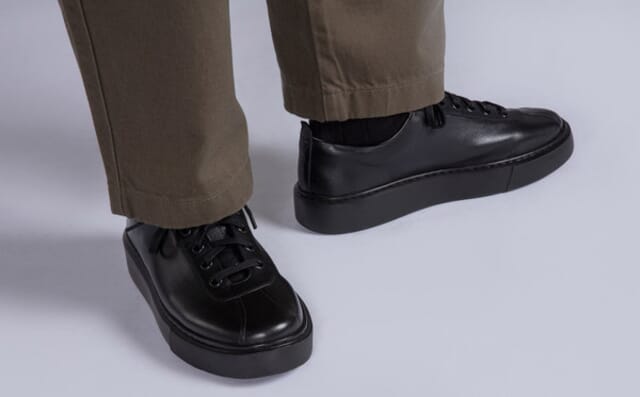 Grenson Sneaker 30 | Mens Sneakers In Black Nappa Leather