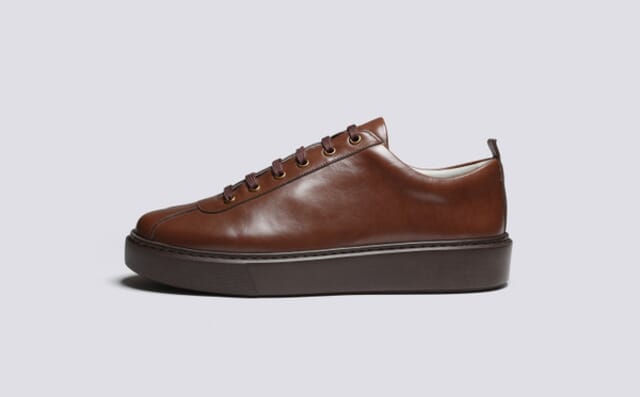 Grenson Sneaker 30 | Mens Sneakers In Brown Antique Leather