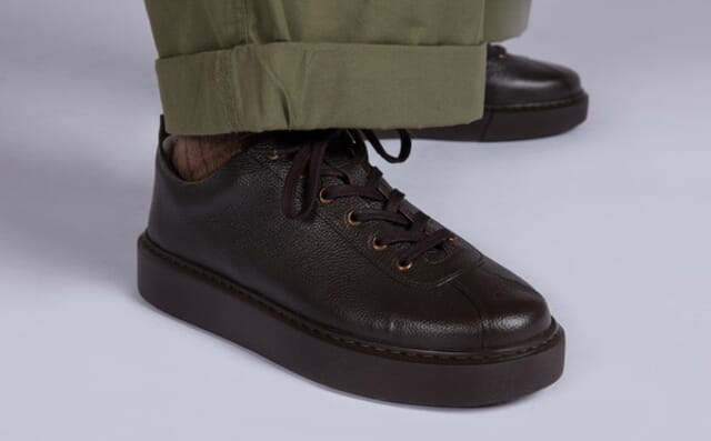 Grenson Sneaker 30 | Mens Sneakers In Brown Grain Leather