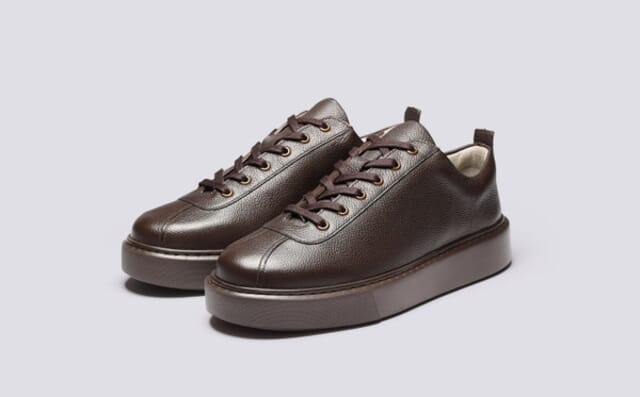 grenson Sneaker 30 | Mens Sneakers in Brown Grain Leather
