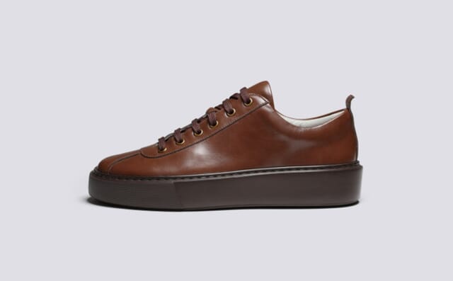 Grenson Sneaker 30 | Womens Sneakers In Brown Antique Leather