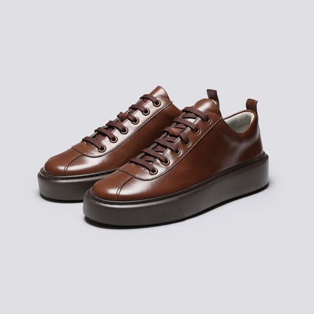 Grenson Sneaker 30 | Womens Sneakers In Brown Antique Leather
