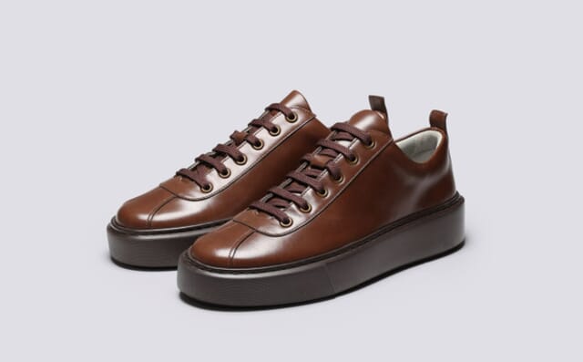 grenson Sneaker 30 | Womens Sneakers in Brown Antique Leather