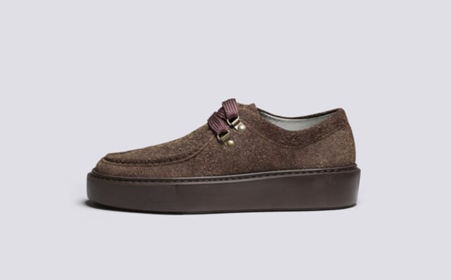 Grenson Sneaker 41 | Womens Derby Sneakers In Brown Suede