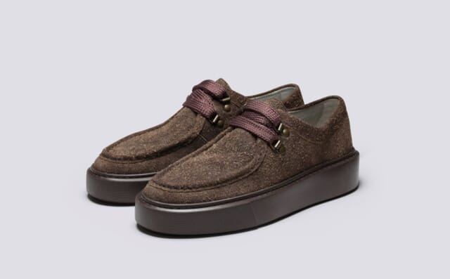 grenson Sneaker 41 | Womens Derby Sneakers in Brown Suede