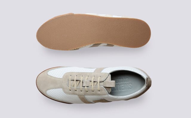 Grenson Sneaker 51 | Mens Trainers In Perforated White