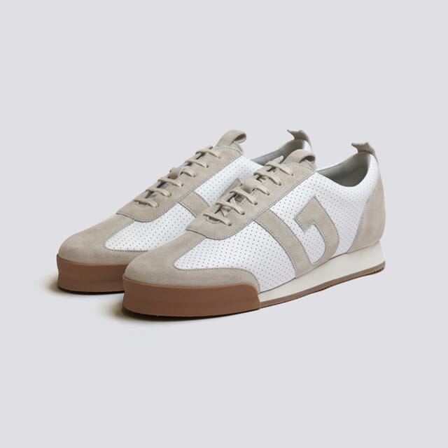 Grenson Sneaker 51 | Mens Trainers In Perforated White