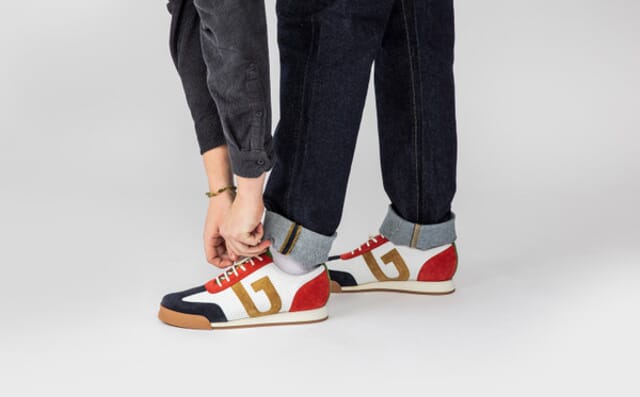 Grenson Sneaker 51 | Mens Trainers In White Multi Suede