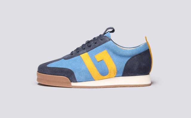 Grenson Sneaker 51 | Womens Trainers In Blue And Yellow Suede