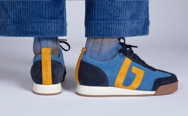 Grenson Sneaker 51 | Womens Trainers In Blue And Yellow Suede