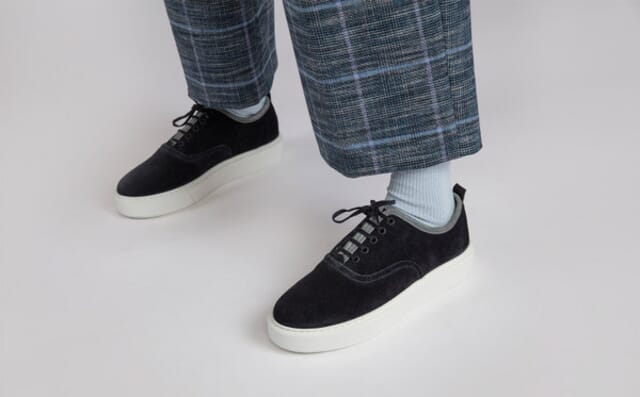 Grenson Sneaker 55 | Womens Sneakers In Navy Eco Suede