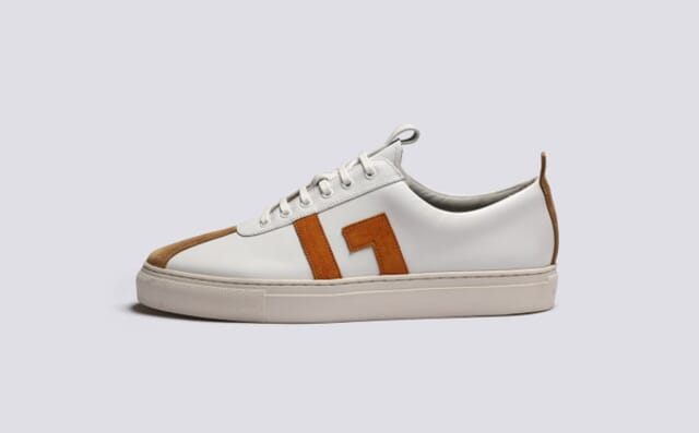 Grenson Sneaker 67 | Womens Sneakers In White With Yellow Suede