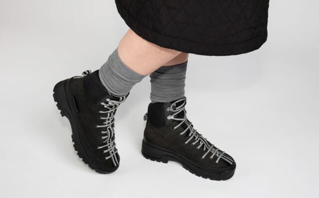 Grenson Sneaker 71 | Womens Boots In Black On Vibram Sole