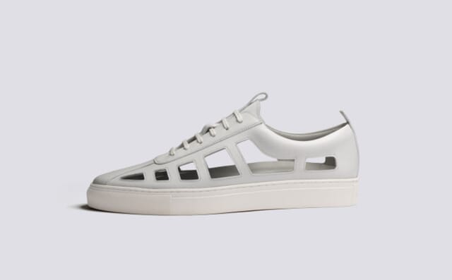 Grenson Sneaker 76 | Mens Cutout Sneakers In White Leather
