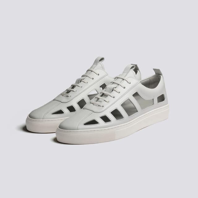 Grenson Sneaker 76 | Mens Cutout Sneakers In White Leather