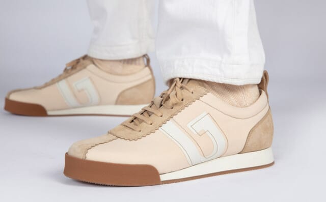 Grenson Sneaker 80 | Mens Trainers In Beige Recycled Canvas