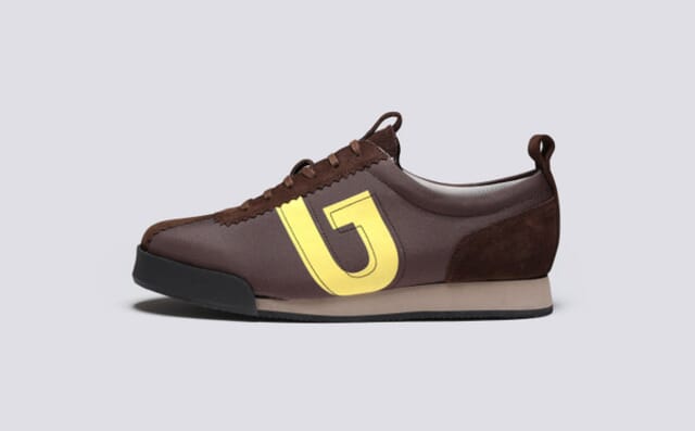 Grenson Sneaker 80 | Mens Trainers In Brown Recycled Canvas