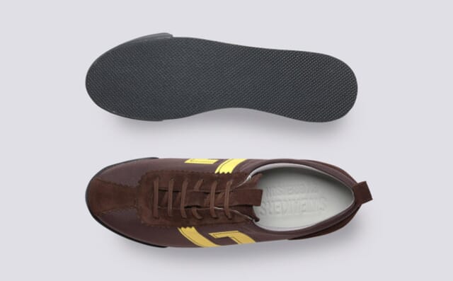 Grenson Sneaker 80 | Mens Trainers In Brown Recycled Canvas