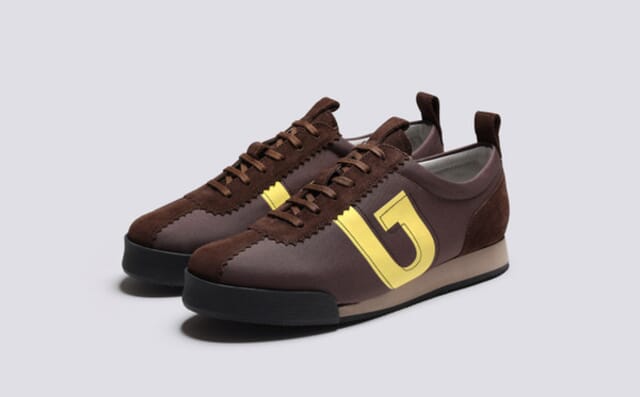 grenson Sneaker 80 | Mens Trainers in Brown Recycled Canvas
