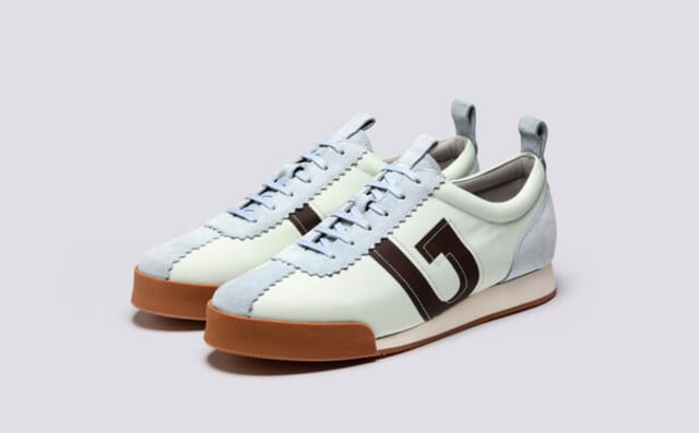 grenson Sneaker 80 | Mens Trainers in Mint Recycled Canvas