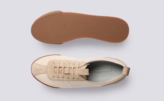 Grenson Sneaker 80 | Womens Trainers In Beige Recycled Canvas