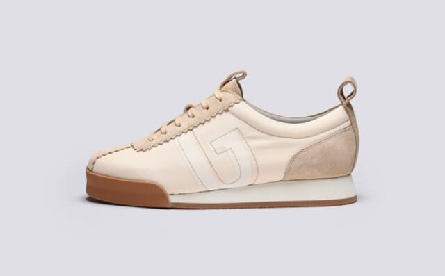 Grenson Sneaker 80 | Womens Trainers In Beige Recycled Canvas