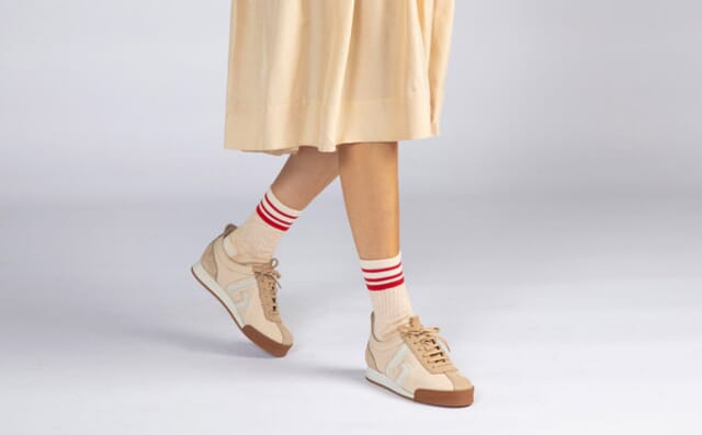 Grenson Sneaker 80 | Womens Trainers In Beige Recycled Canvas