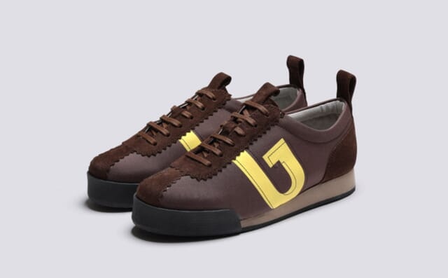 grenson Sneaker 80 | Womens Trainers in Brown Recycled Canvas