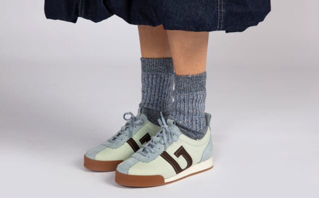 Grenson Sneaker 80 | Womens Trainers In Mint Recycled Canvas
