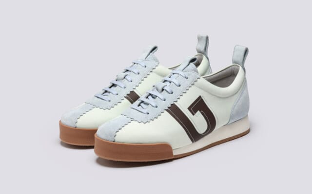 grenson Sneaker 80 | Womens Trainers in Mint Recycled Canvas