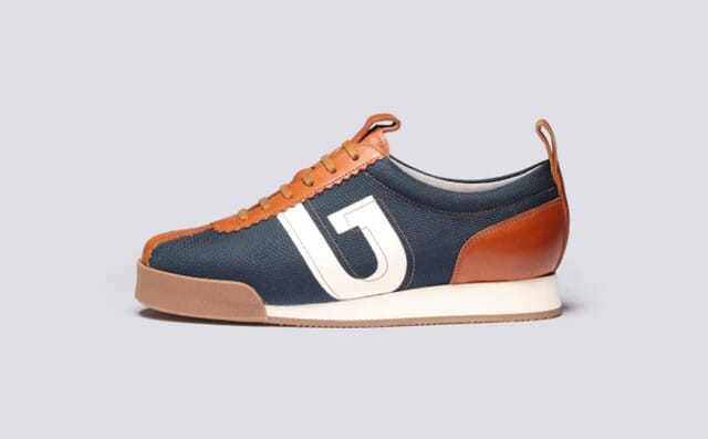 Grenson Sneaker 80 | Womens Trainers In Navy And Tan Mix