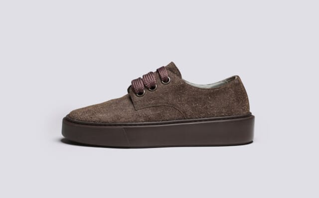Grenson Sneaker 84 | Womens Derby Sneakers In Brown Suede
