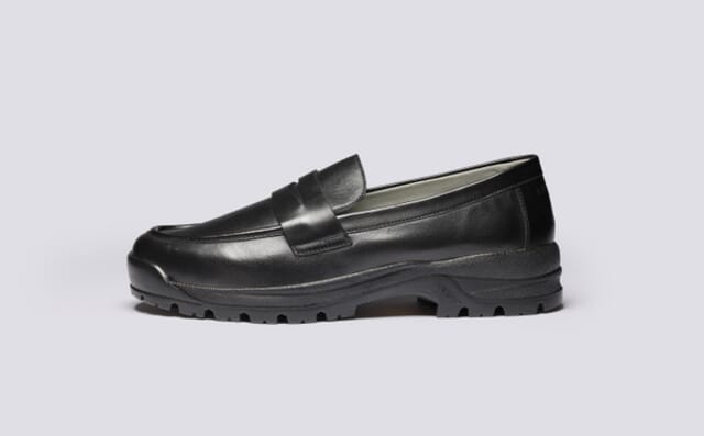 Grenson Sneaker 87 | Mens Loafers In Black With Vibram Sole