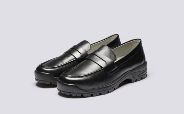 grenson Sneaker 87 | Mens Loafers in Black with Vibram Sole
