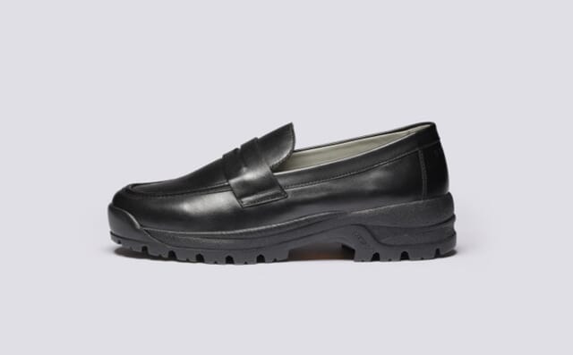 Grenson Sneaker 87 | Womens Loafers In Black With Vibram Sole