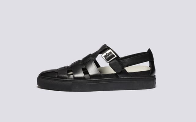 Grenson Sneaker 88 | Mens Fisherman Sandal Hybrid In Black
