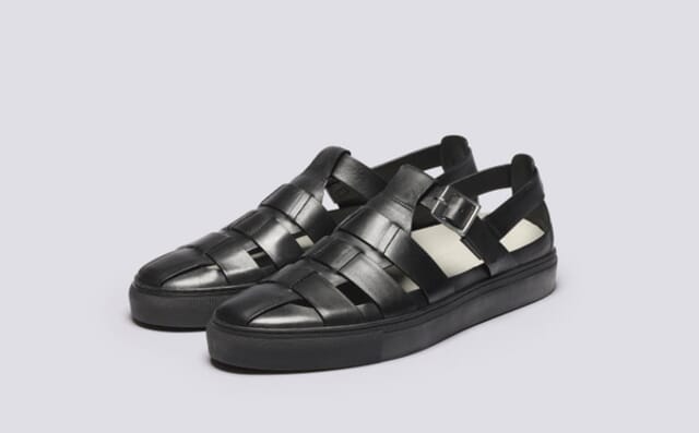 grenson Sneaker 88 | Mens Fisherman Sandal Hybrid in Black