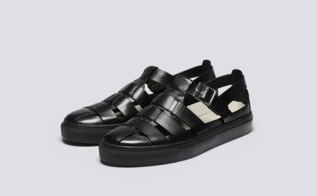 grenson Sneaker 88 | Womens Fisherman Sandal Hybrid in Black