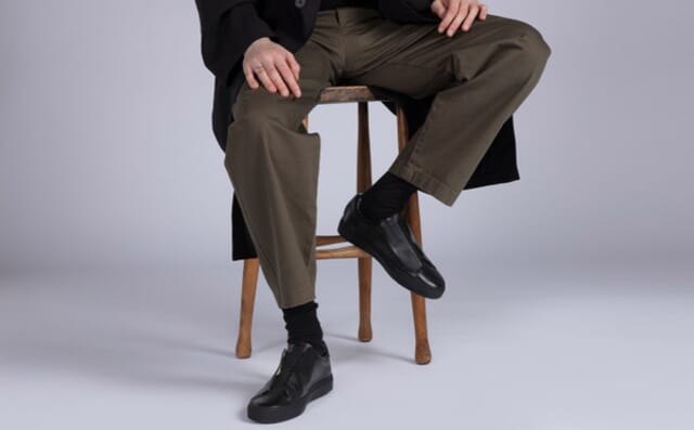 Grenson Sneaker 89 | Mens Derby Slip On Shoes In Black Leather