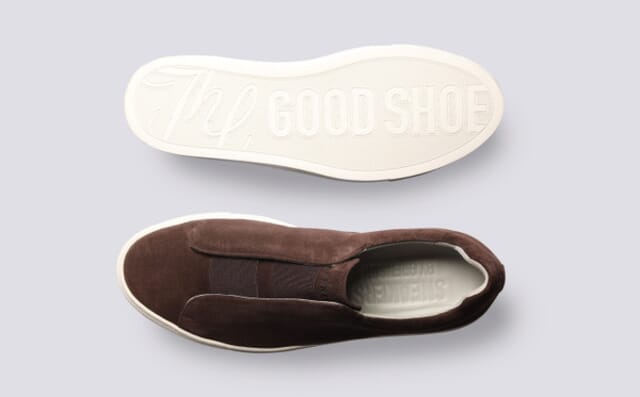 Grenson Sneaker 89 | Mens Derby Slip On Shoes In Brown Suede