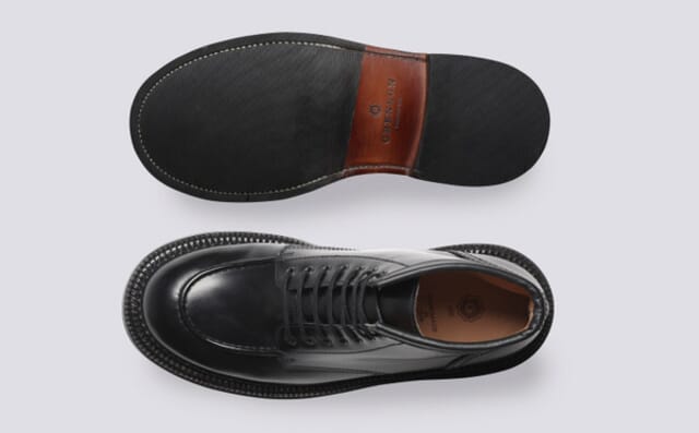 Grenson Sonny | Mens Triple Welt Boots In Black Leather