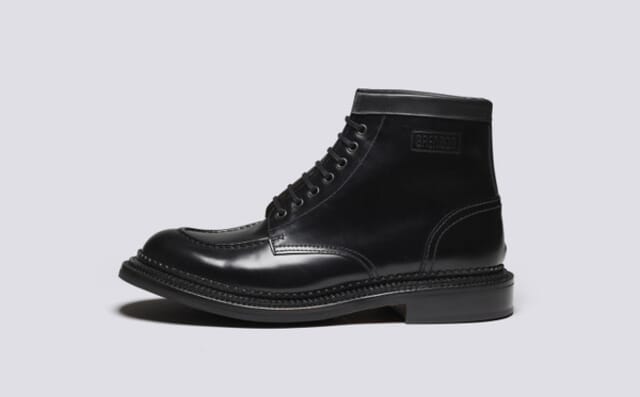 Grenson Sonny | Mens Triple Welt Boots In Black Leather