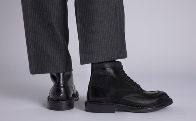 Grenson Sonny | Mens Triple Welt Boots In Black Leather